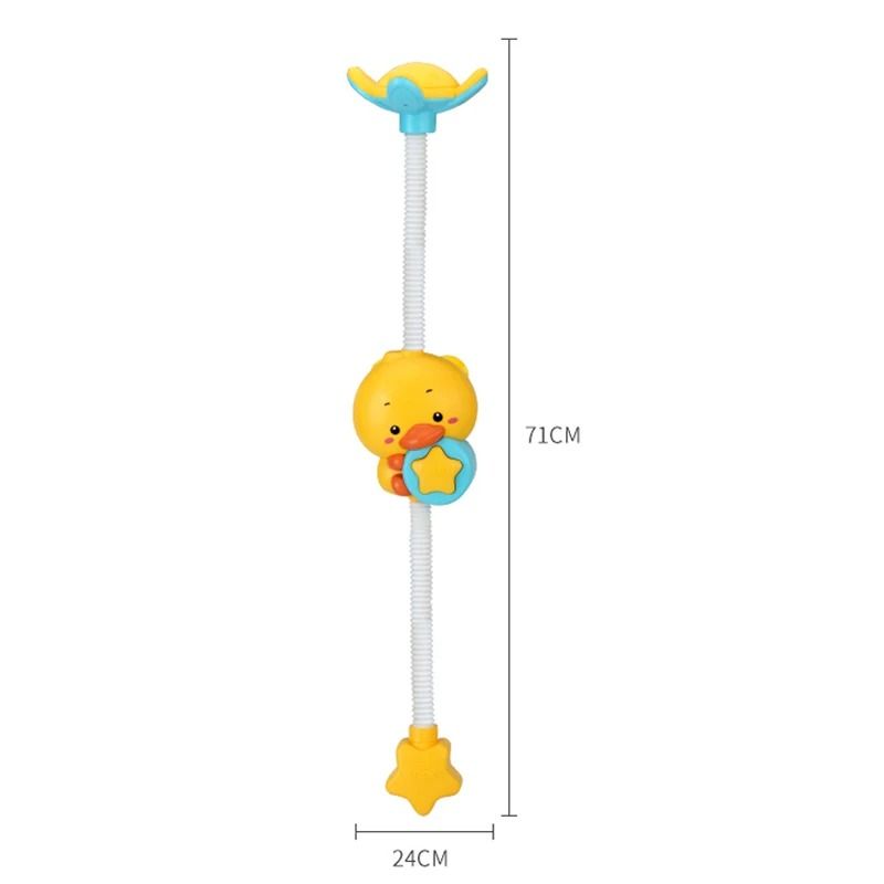 QWZ New Bath Toys Baby Water Game Duck Model Faucet Electric Water Spray Shower