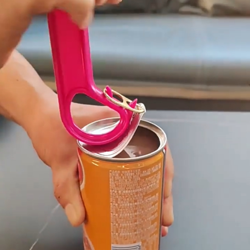 Pull Tab Can Opener for Easy Opening of Cans with Pull Tabs Prevents Finger and Nail Injuries