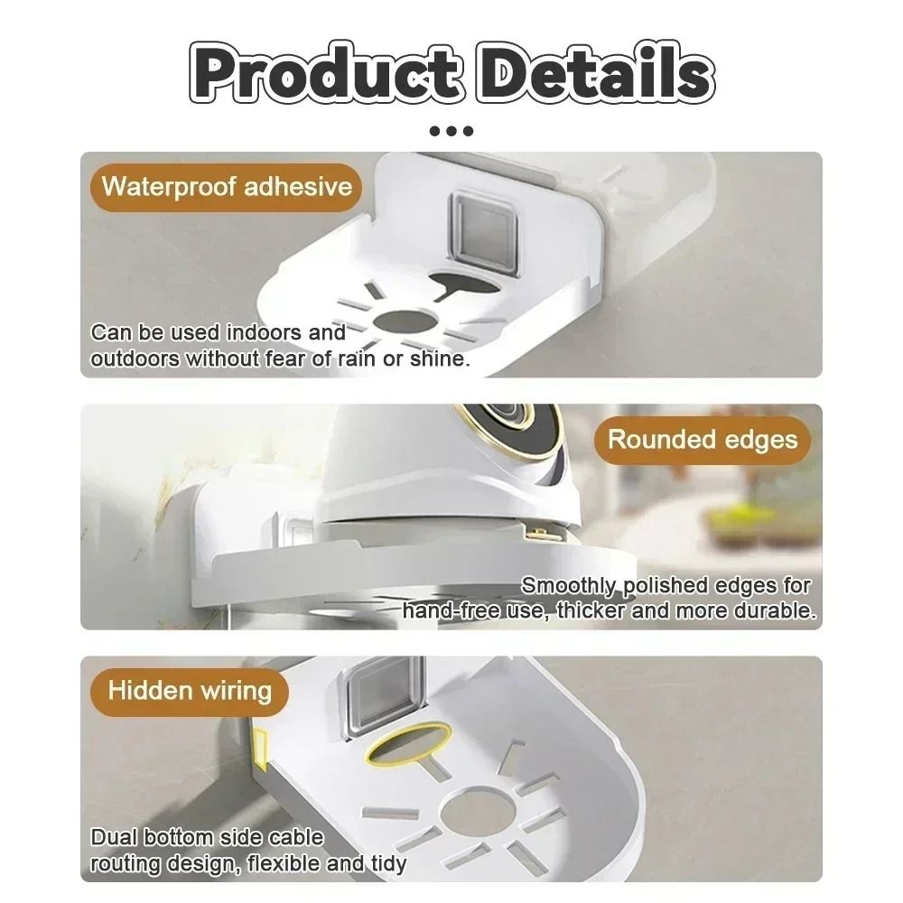 Punch-Free Security Surveillance Camera Stand and Traceless Wall-Mounted Bracket