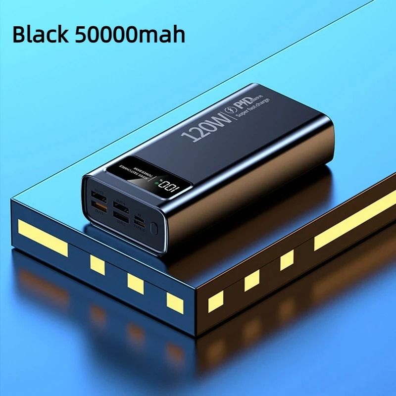 120W Super Fast Charging Power Bank – 50000mAh Ultra-High Capacity – Digital Display Pro Power Station