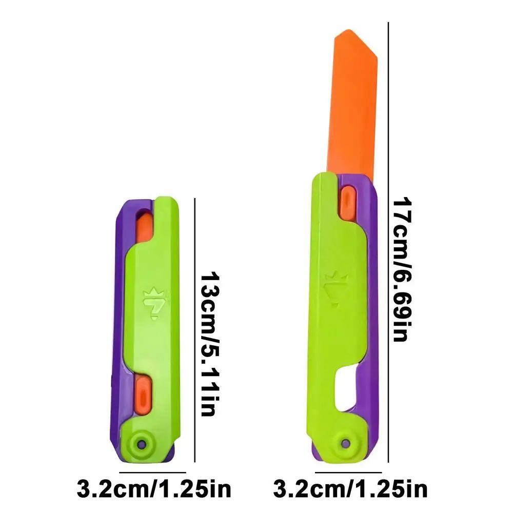 Carrot Fidget Toy Gravity Flip Stress Relief Desk Toy Novelty Gift