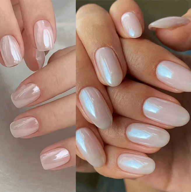Aurora Pearl Chrome Nail Powder For Mirror Shine Finish