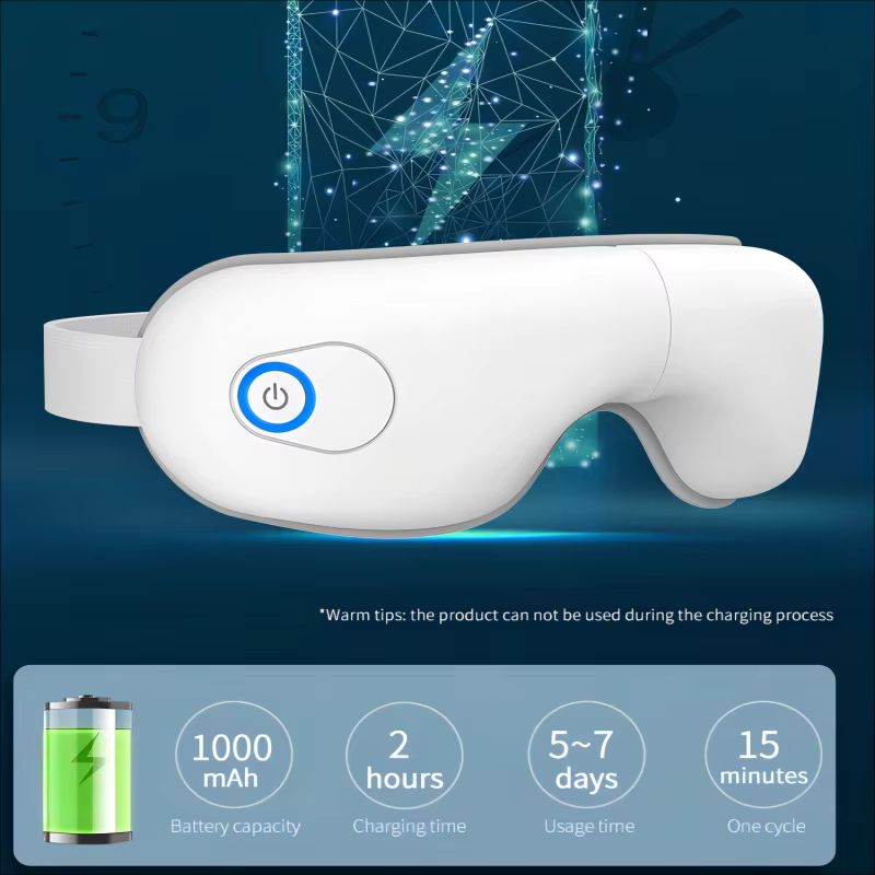 Folding Eye Massager with Heat, Airbag Pressure and Bluetooth Music