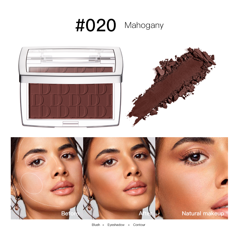 Blush Matte Natural Cheek Tint, Waterproof Face Contouring Cosmetics, Soft Female Blush Powder to Brighten Face