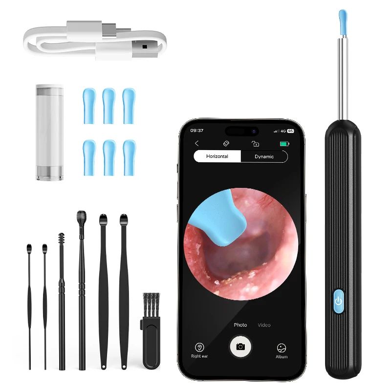 Wireless HD Visual Ear Cleaner with Camera – USB Rechargeable Otoscope Wax Removal Tool