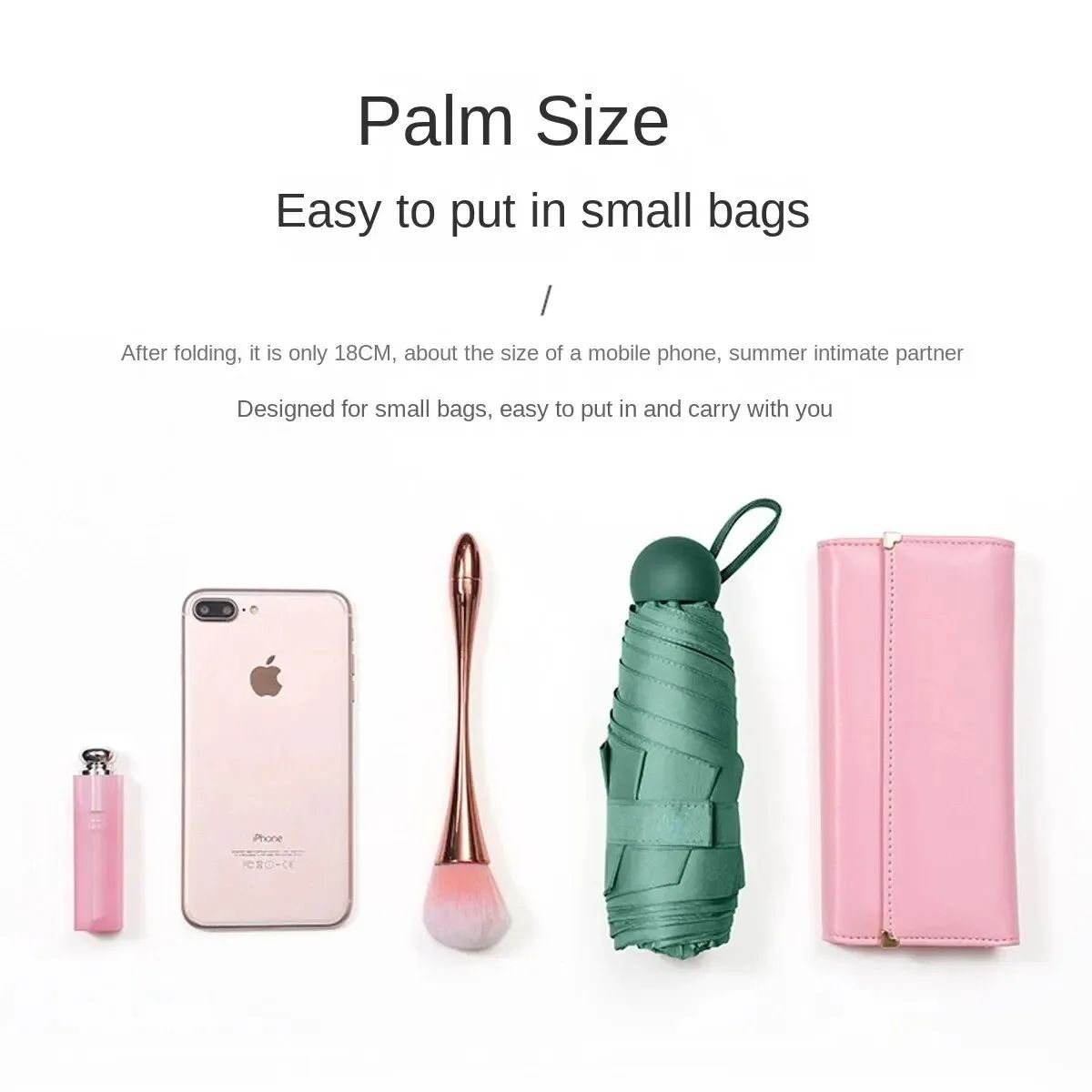 Capsule Mini Sun & Rain Umbrella - mini travel umbrella with UV Block Coating, Compact Folding Design
