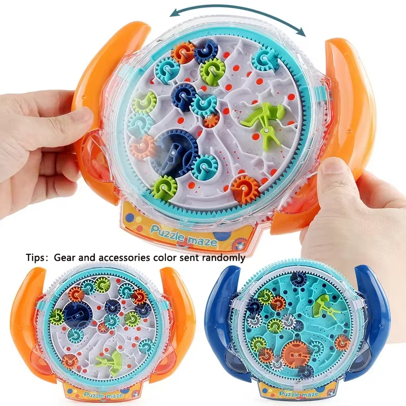 Puzzle Maze Magic Transparent Speed Cube  Stress Reliever Rolling Ball Toy for Kids and Adults