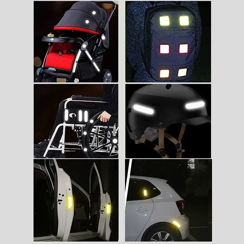 Baby Stroller Reflective Patch Waterproof Night Safety Warning Sticker Multifunction Anti-collision Stroller