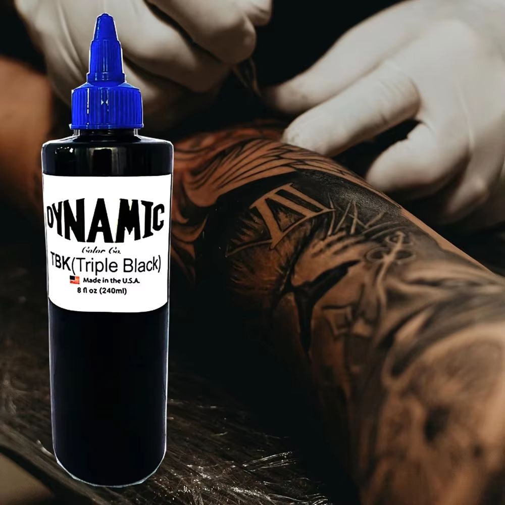 Triple-Black 240 ml High-Pigment Tattoo Ink – Ultimate 8 oz Dark Body Art Pigment