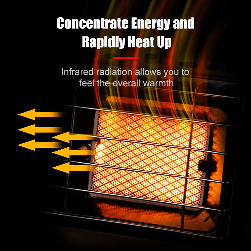 Portable Butane Tent Heater with Adjustable Infrared Heat for Camping