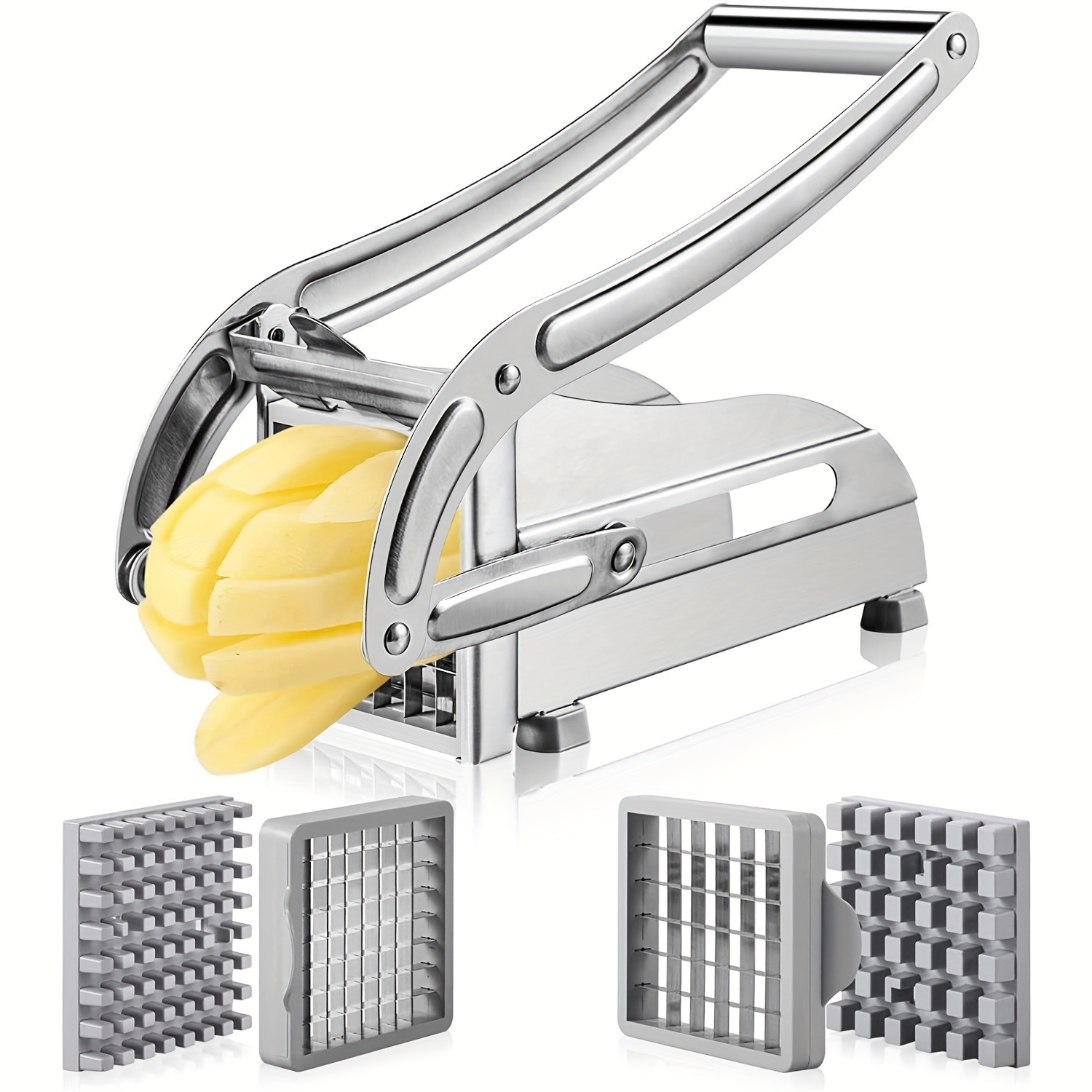 Multifunctional Kitchen Tool, Manual Stainless Steel Vegetable Slicer for Potatoes and Cucumbers