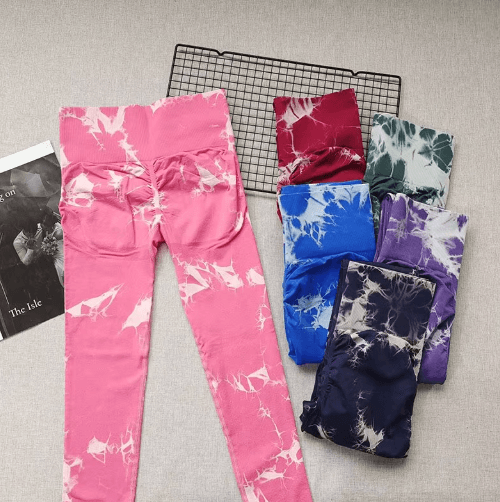Tie-Dye Butt-Lifting Yoga Leggings – High Waist Slim-Fit Fitness Leggings