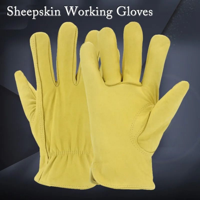 Sheepskin Leather Work Gloves for Durable Hand Protection