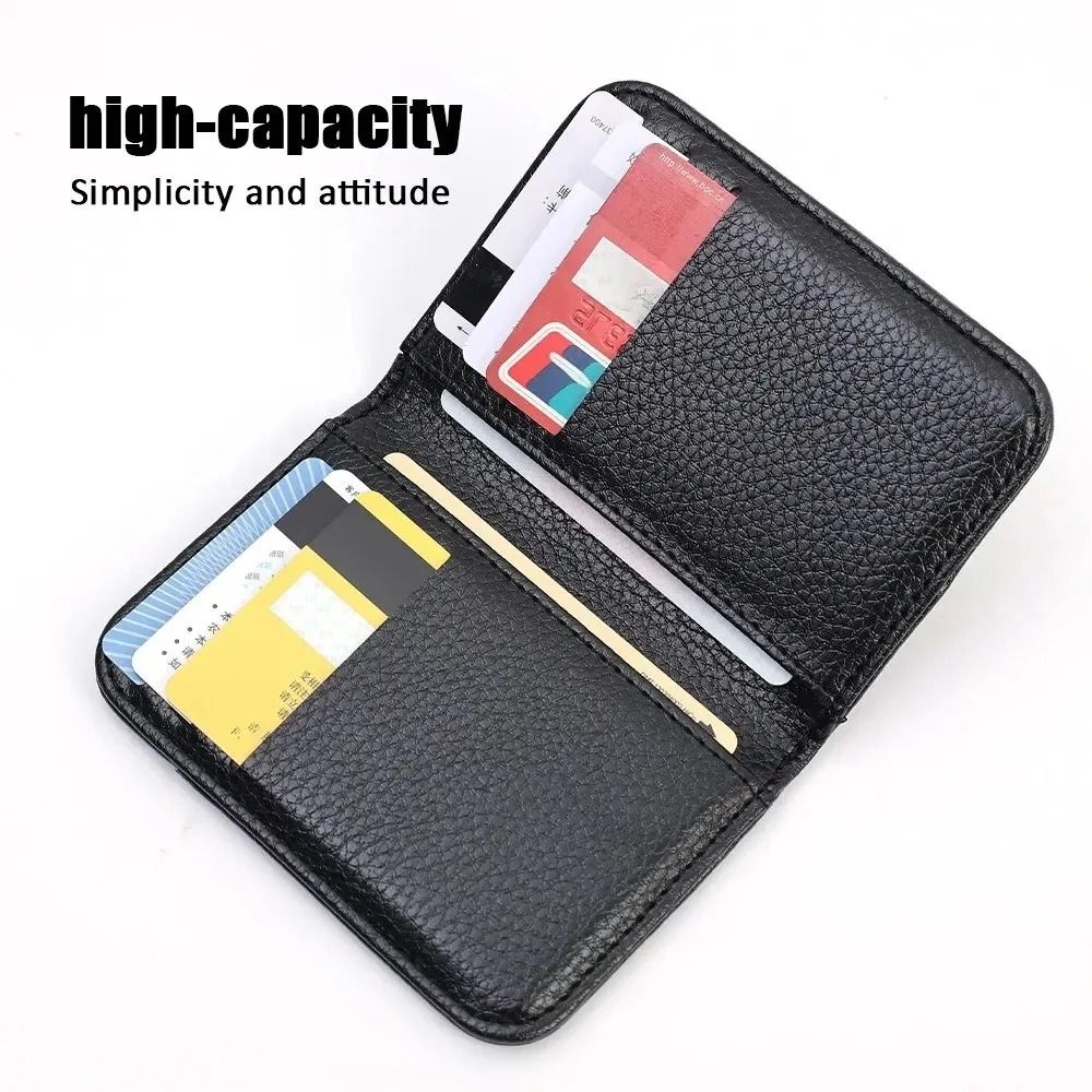 Portable Super Slim Soft Wallet – Minimalist PU Leather Card Holder