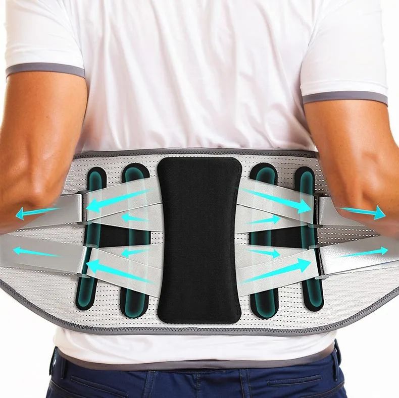 Back Brace for Lower Back Pain Relief with Support Plate, Breathable Lumbar Support Belt for Men & Women