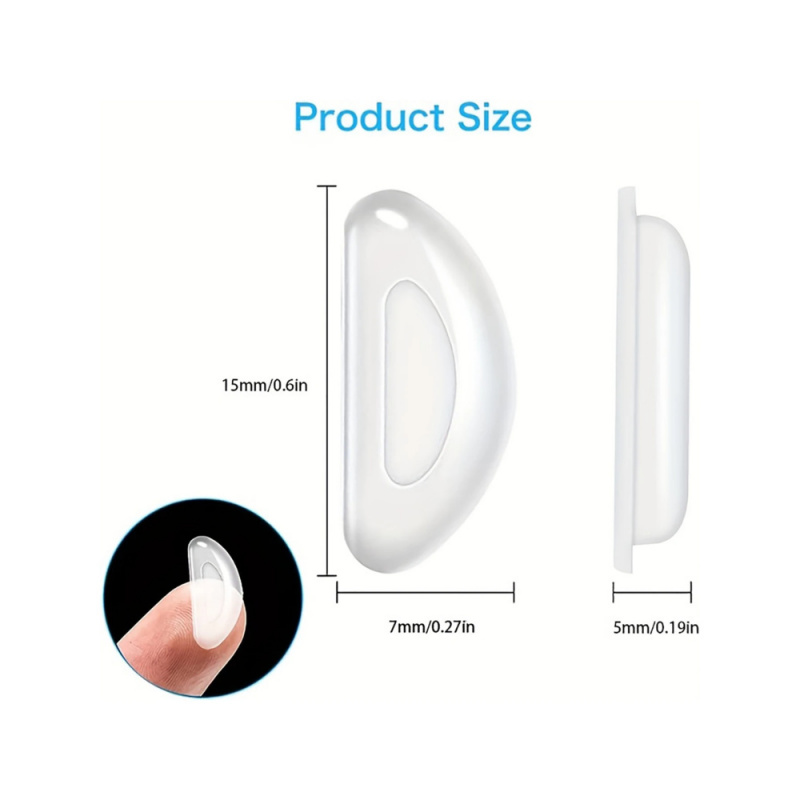Soft Anti-Slip Nose Pads, Non-slip Silicone Nose Pad For Glasses, Eyeglasses, and Sunglasses, Reading Glasses Accessorie