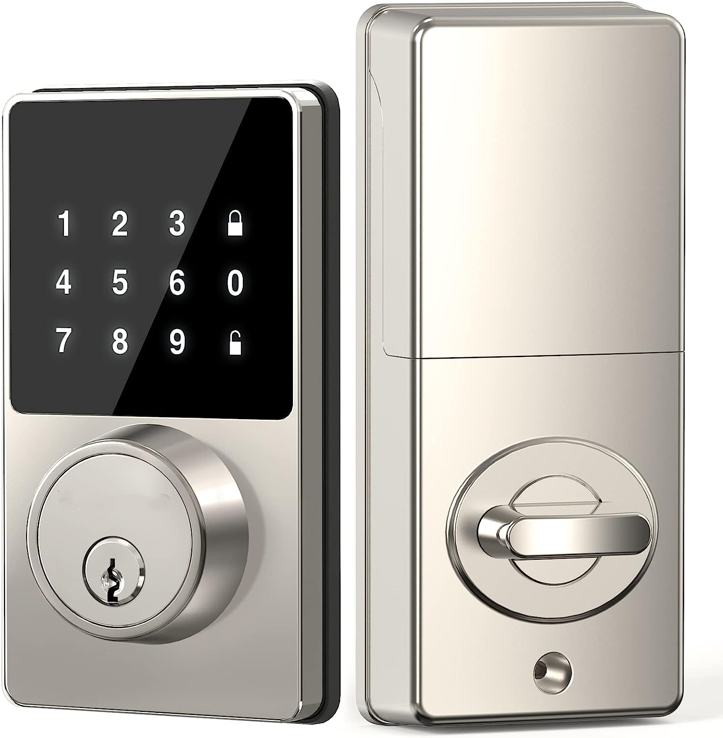 Smart Keyless Entry Door Lock with Touchscreen Keypad and App Unlock for Secure Home Access