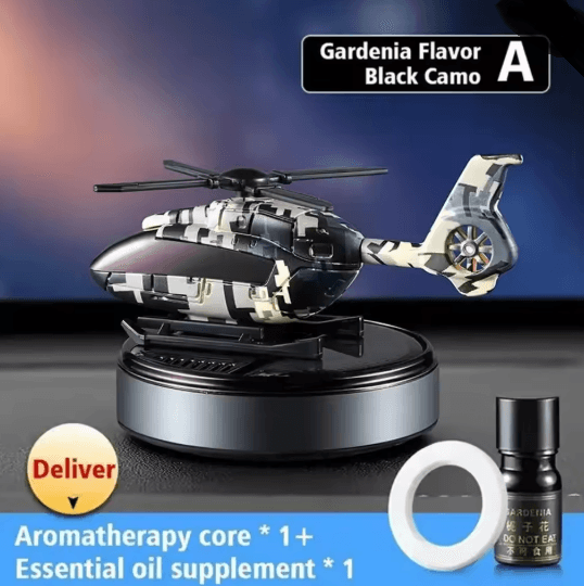 Solar Spin Helicopter Car Air Freshener Diffuser