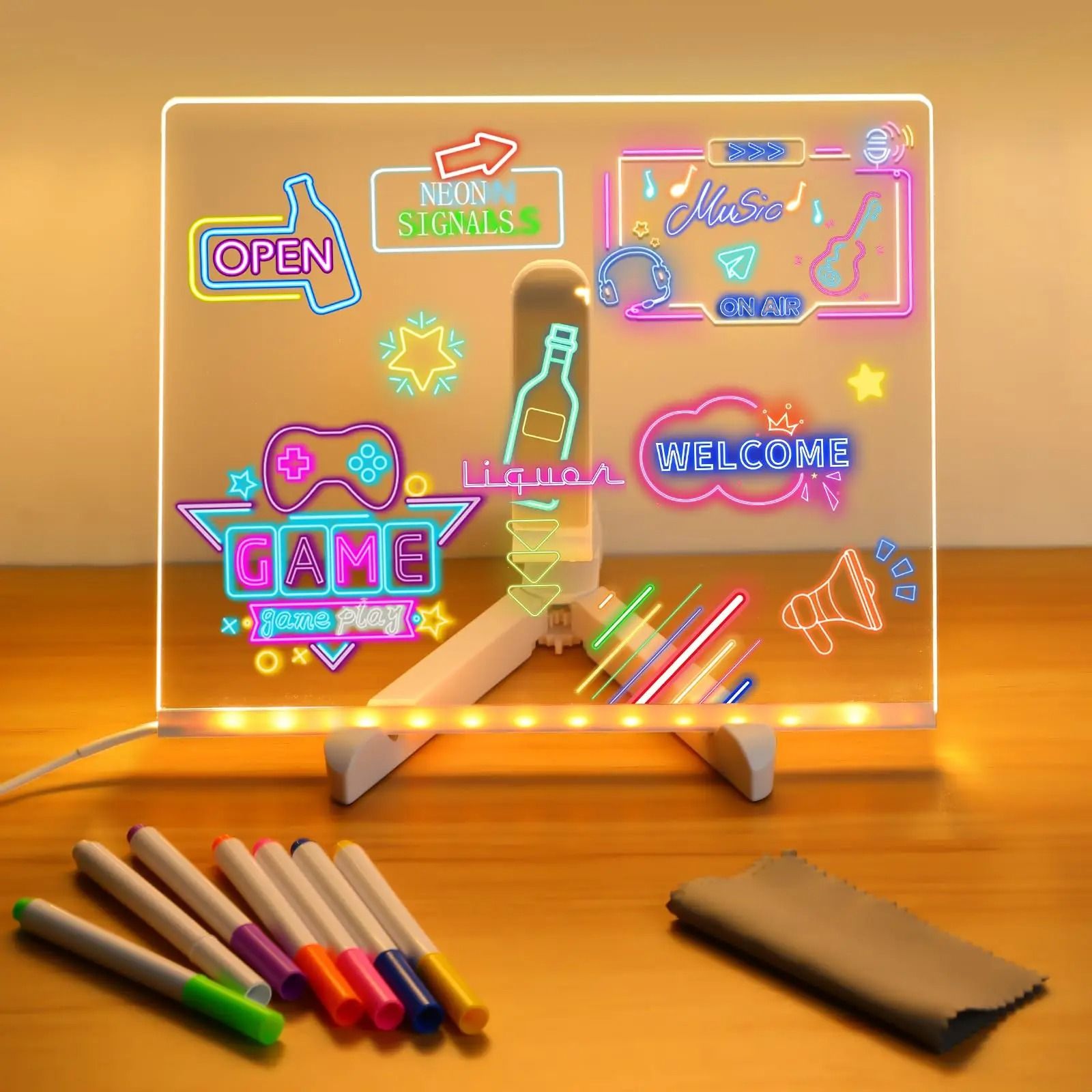 DIY Acrylic LED Glowing Message and Drawing Board