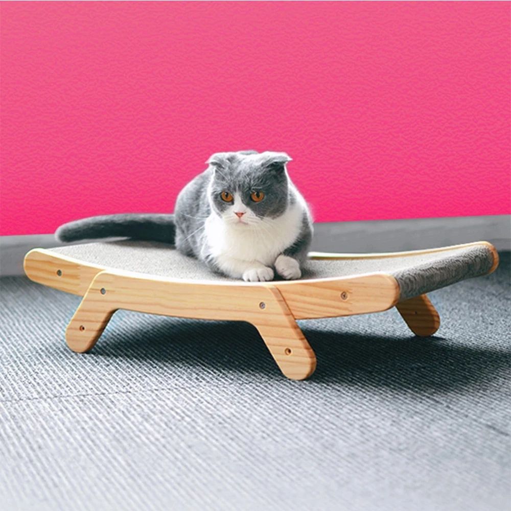 Wooden 3 in 1 Cat Scratcher Bed