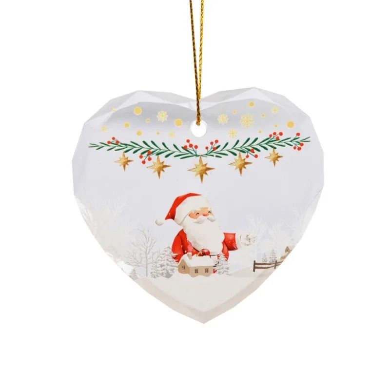 Transparent Double Sided Mini Christmas Tree Ornament Pendant