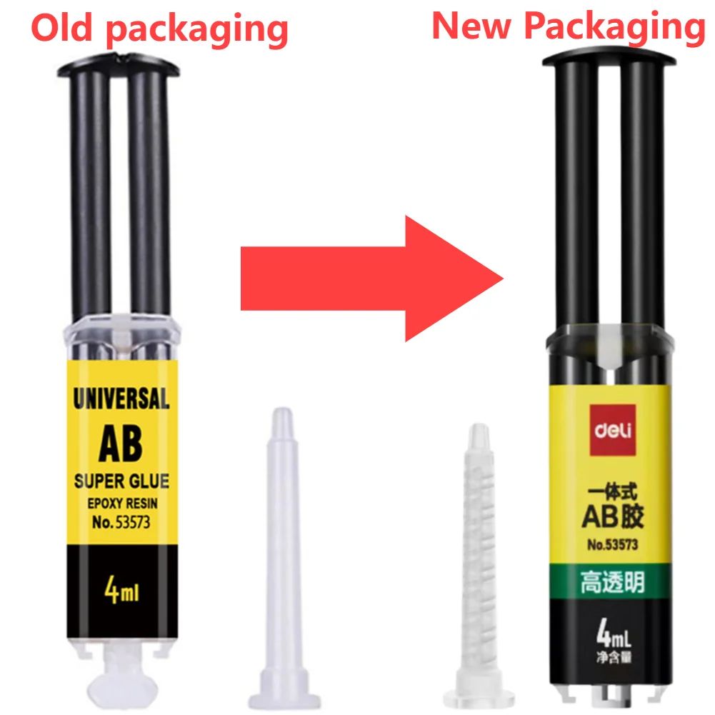 Fast-Set Epoxy Resin Glue AB Waterproof Repair Adhesive for Wood Plastic Metal (4ml/25ml)