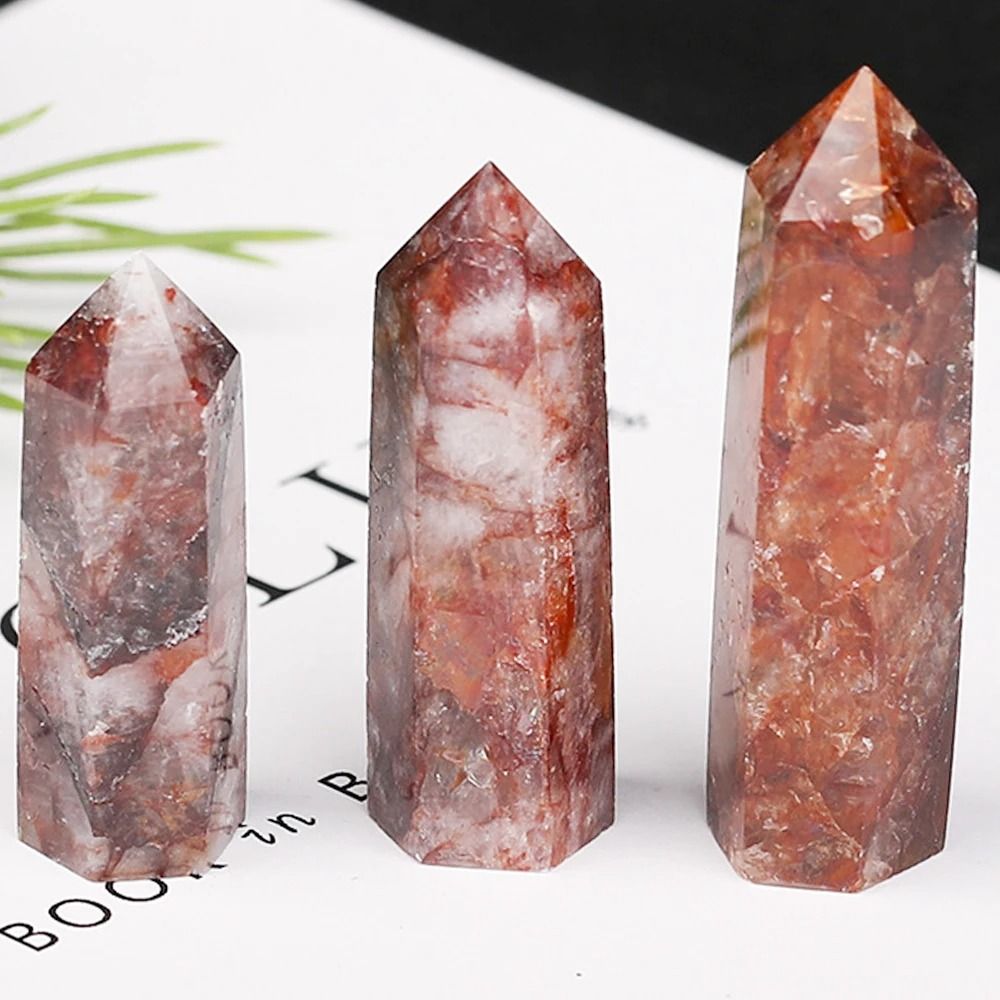 Natural Rose Quartz and Amethyst Crystal Wand Point