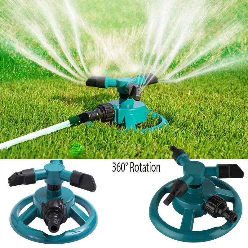 360° Automatic Rotating Sprinkler Nozzle – Lawn Irrigation Sprinkler & Garden Watering System