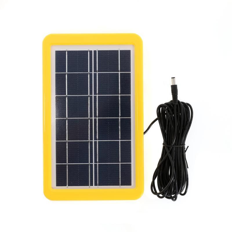 Solar Panel Emergency Light Kit with USB Charger & LED Bulbs