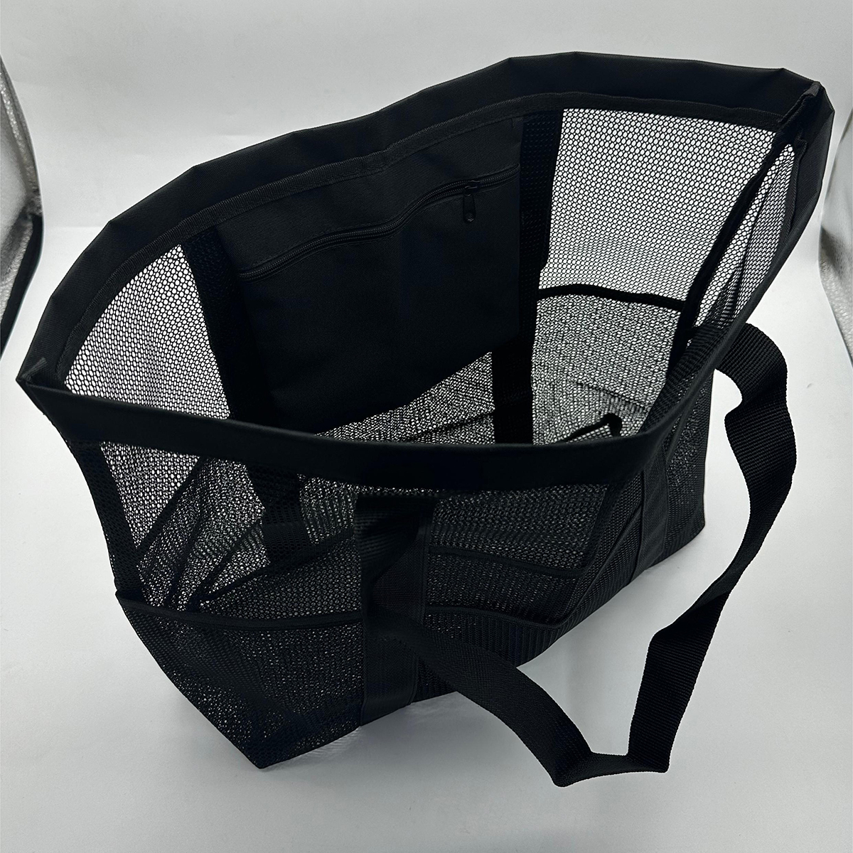 Large Capacity Mesh Beach Bag Multi Pocket Travel Toiletry & Portable Swim Organizer