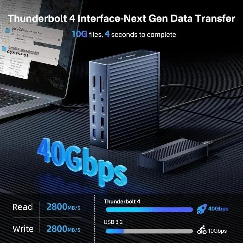 Acasis ProMax 21-in-1 40Gbps USB-C Docking Station – 8K Thunderbolt 4 Hub with 90W Power Delivery