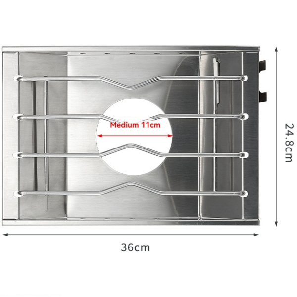 Stainless Steel Camping Furnace Plate Frame Windproof & Durable