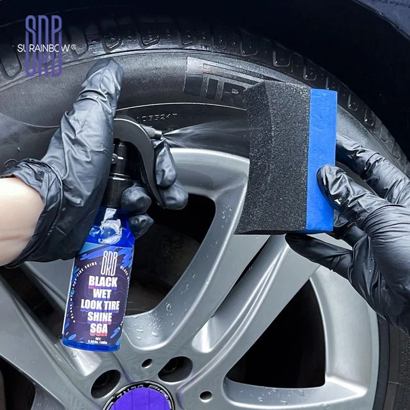 Professional Black Wet Look Tire Shine Dressing – High-Gloss UV Protection