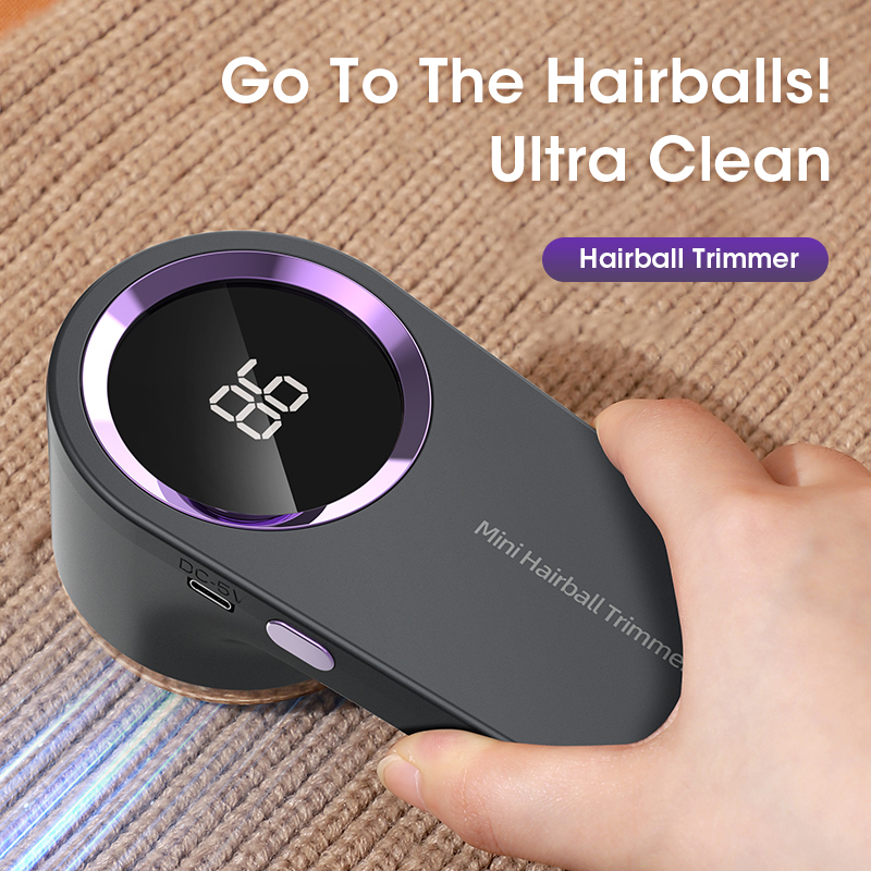Electric Lint Remover Hairball Trimmer USB Charging Portable Fabric Cleaner with Smart LED Digital Display