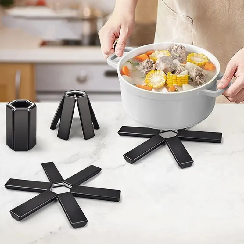 2024 Folding Heat-Insulation Pot Mat and Kitchen Coaster