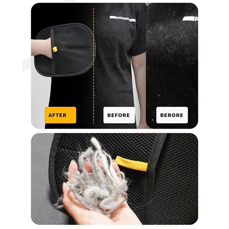 Pet Electrostatic Hair Removal Grooming Gloves for Cats and Dogs Reusable Cleaning and Deshedding Tool