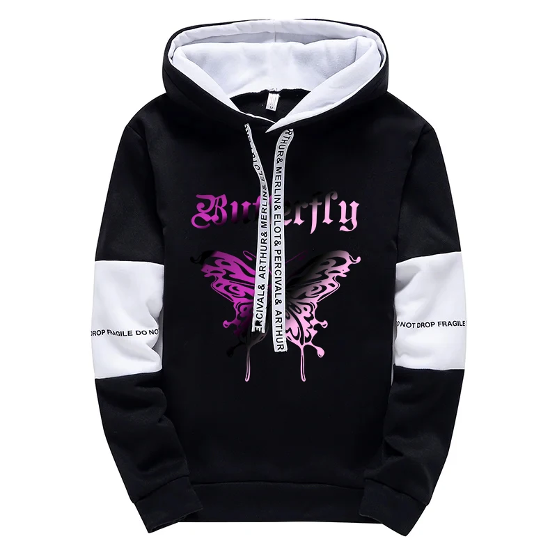 High Grade Korean Style Hoodie for Women, Girls Urban Fashion Loose Coat, Letter Print Hooded Sweatshirt