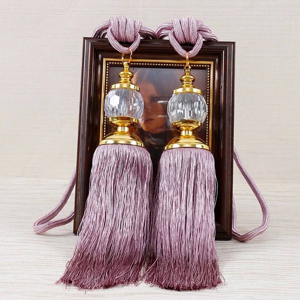 Luxury Curtain Holdbacks: Rope Tie Backs, Tassel Tiebacks, Beaded Ball Decor
