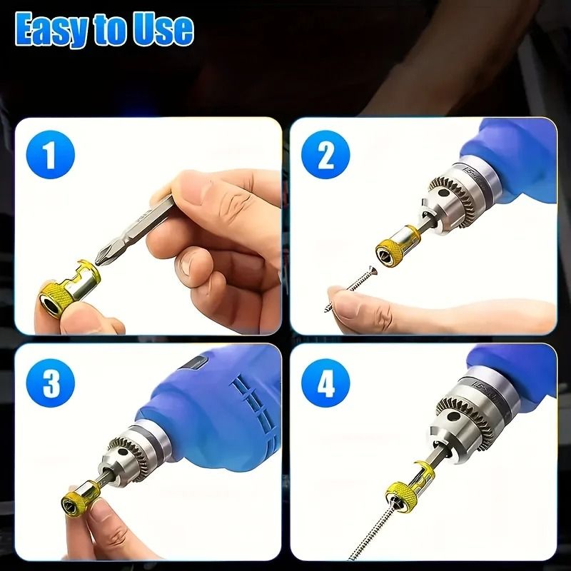 Universal Magnetic Screw Ring Drill Bit Set Non Slip Magnetized Bits