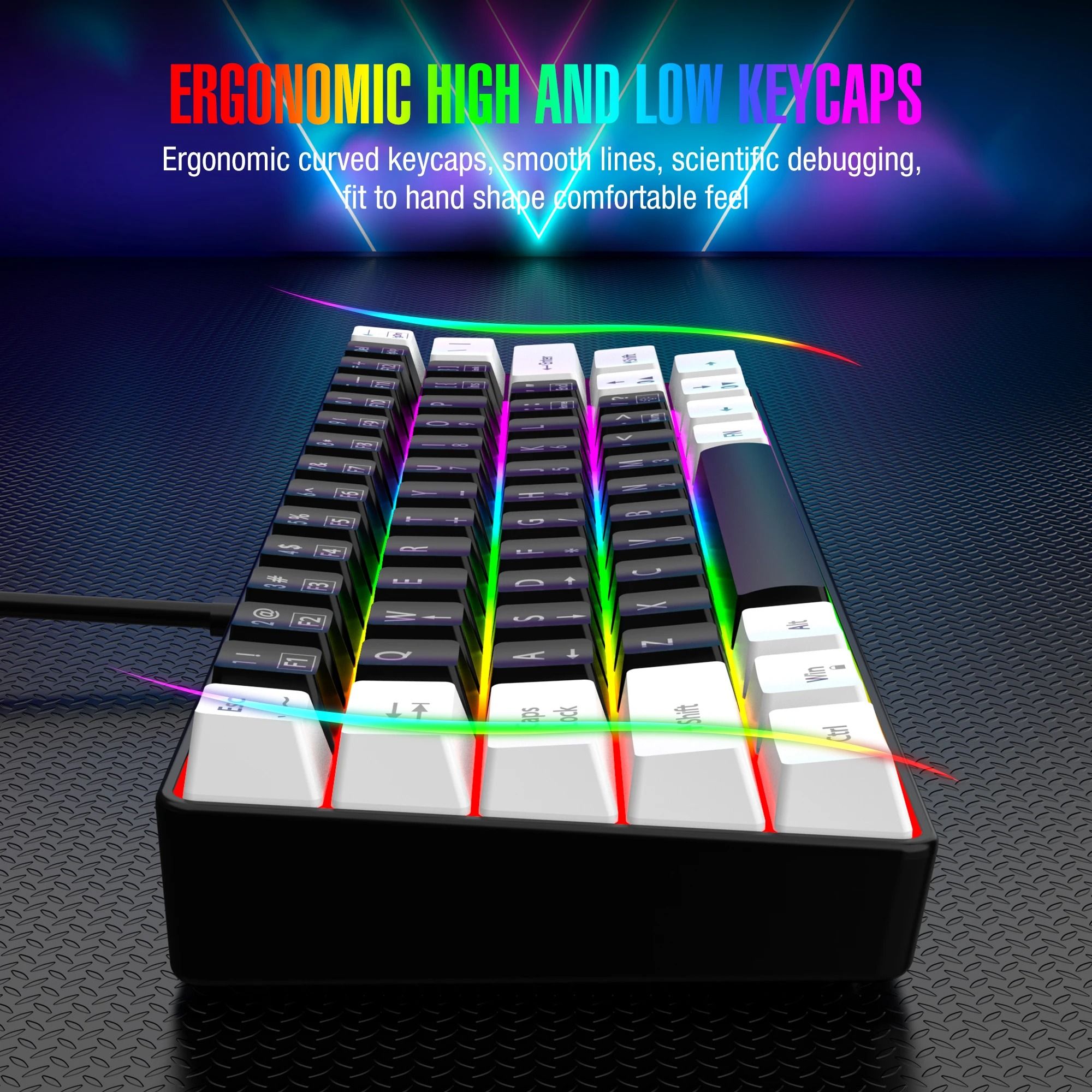 60 Wired RGB Backlit Compact Gaming Keyboard