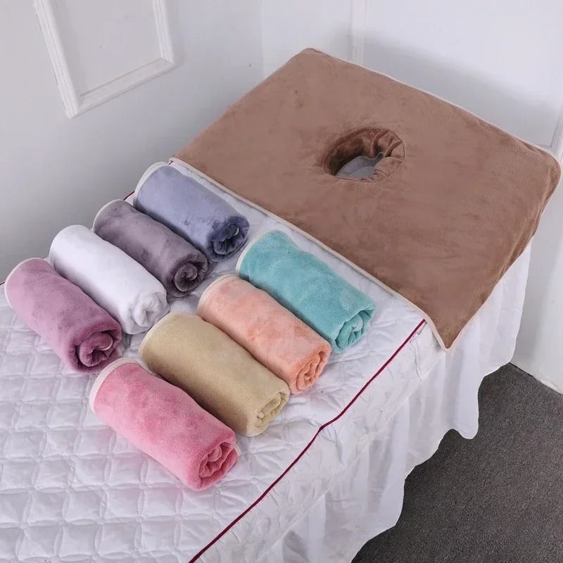 Thickened Spa Massage Table Face Towel Large Massage Bed Face Cover with Breathing Hole