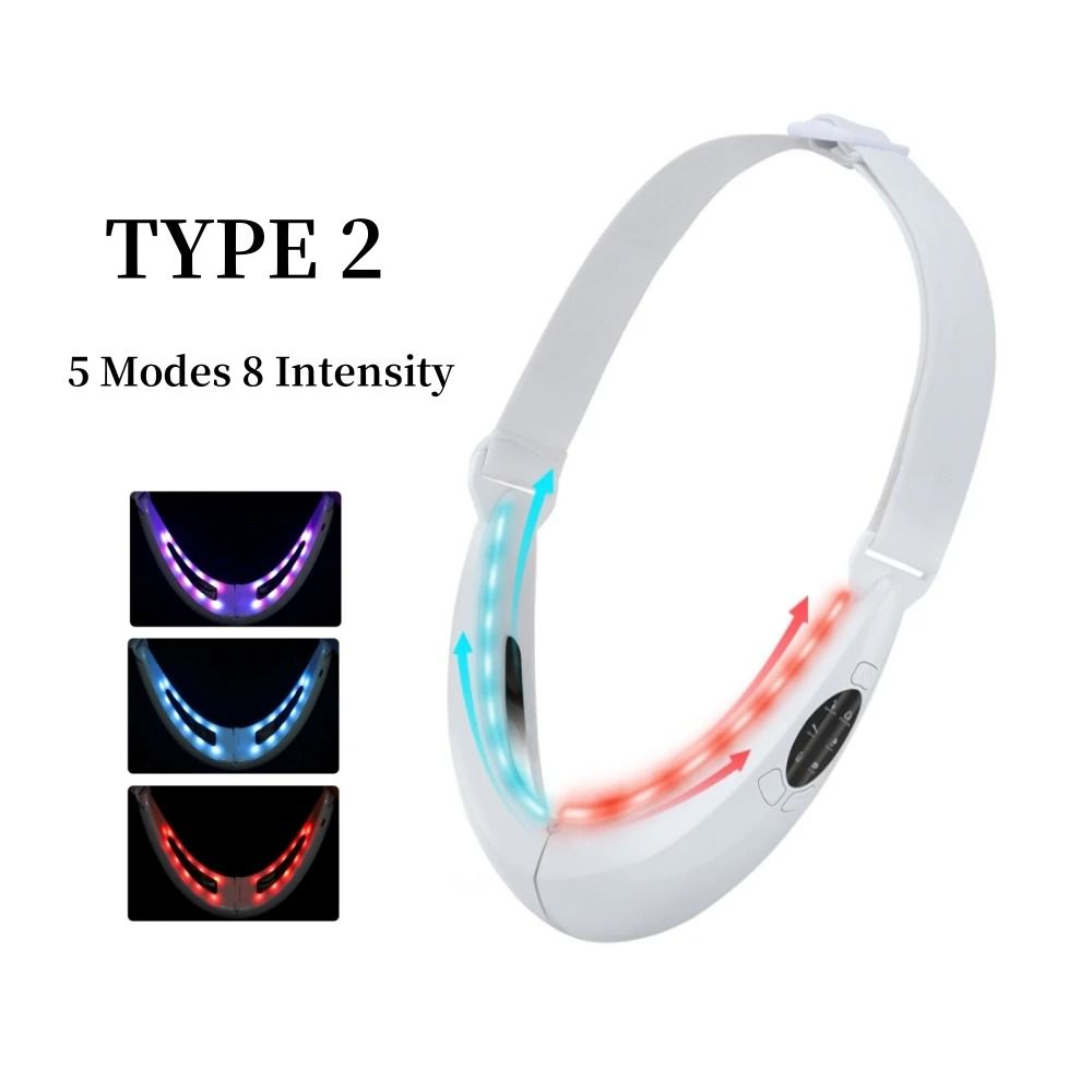 Face Lifting Device Red Light Skin Rejuvenation V Face Massager Double Chin Lift Up Remote Control
