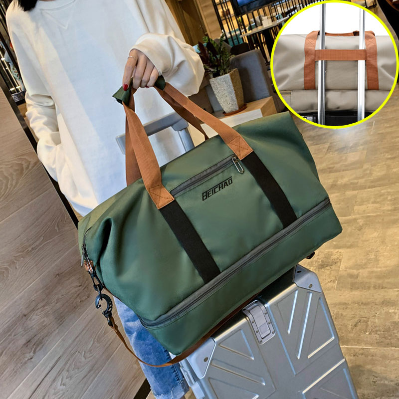 Portable Fitness Travel Gym Bag  Duffle CarryOn Weekender Bag for Men & Women