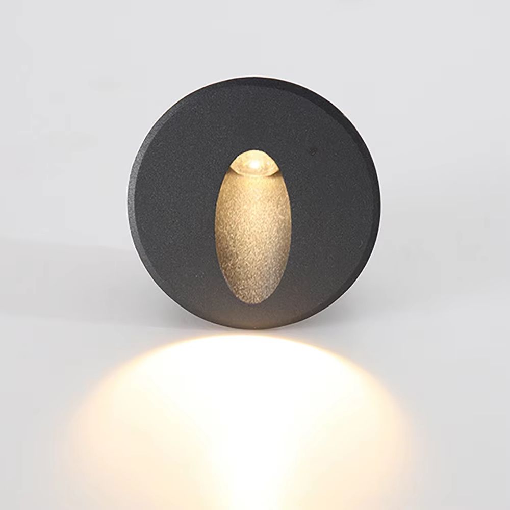 Outdoor Waterproof Recessed LED Stair & Wall Light 12V/110V/220V Round Exterior Nightlight