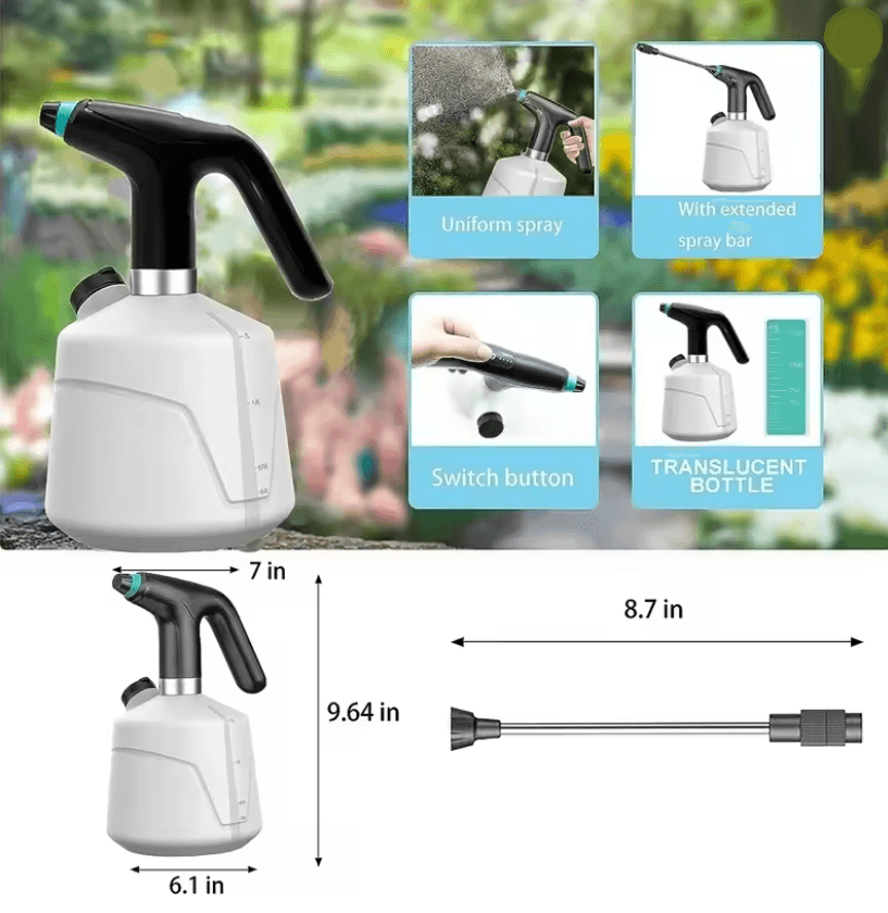 EverMist 2-Liter Electric Plant Mister Automatic Fogger USB Watering Sprayer