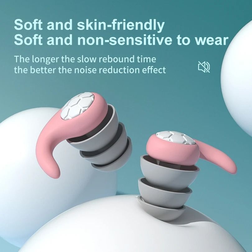 Soft Noise Reduction Sleeping Ear Plugs Waterproof Comfort Design
