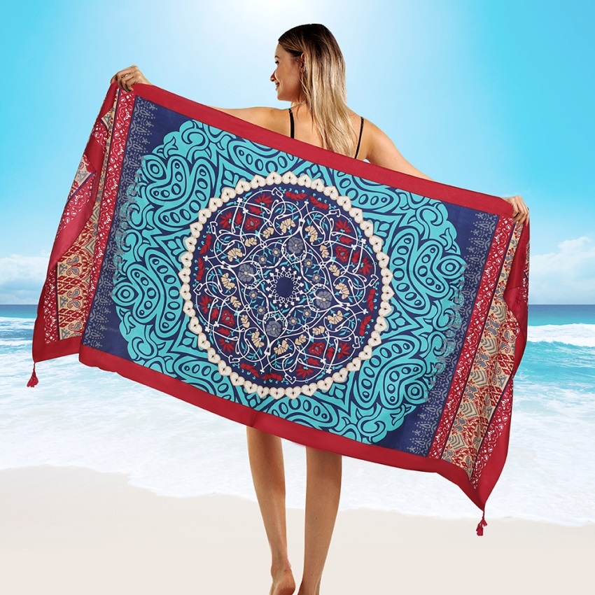 Women Beach Dress, Large Bikini Bathing Swimwear Cover Up Sarong Wrap Scarf