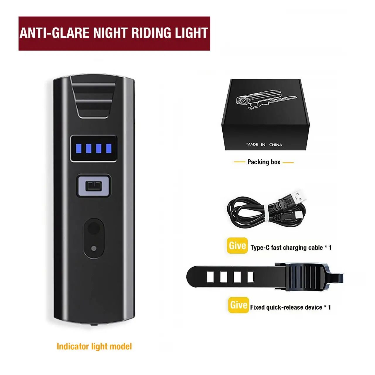High Brightness Digital Display Bicycle Light