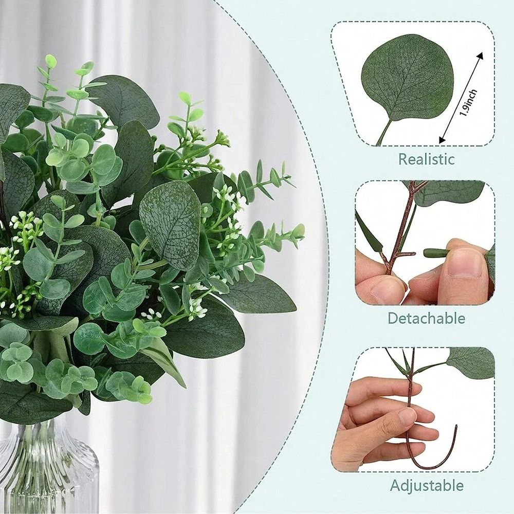 Premium Mixed Eucalyptus Greenery Stems Bulk Set
