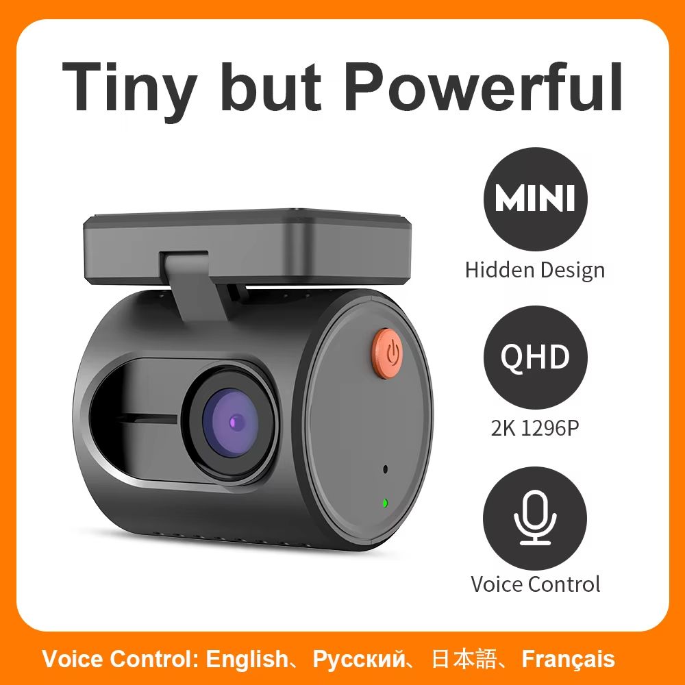 KAWA Mini 3 2K Dash Cam – Smart Car DVR with Voice Control, Night Vision, WiFi, and Emergency Recording